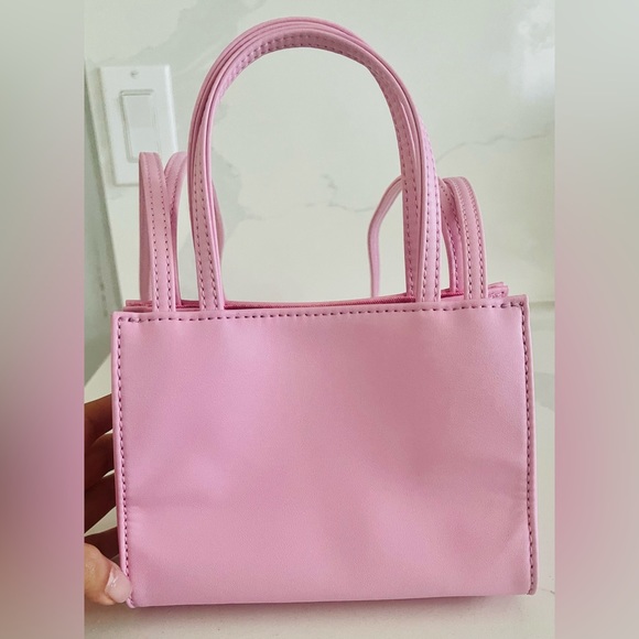 TELFAR SMALL Bubblegum Shopping Bag. - Picture 2 of 7